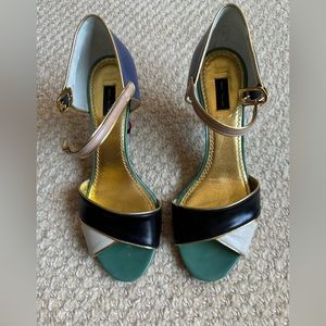 Marc Jacobs sandals, Perfect condition, color block, kitten heel, size 7.
